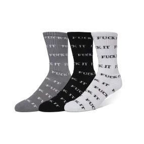 Fuck It 3-Pack Crew Sock