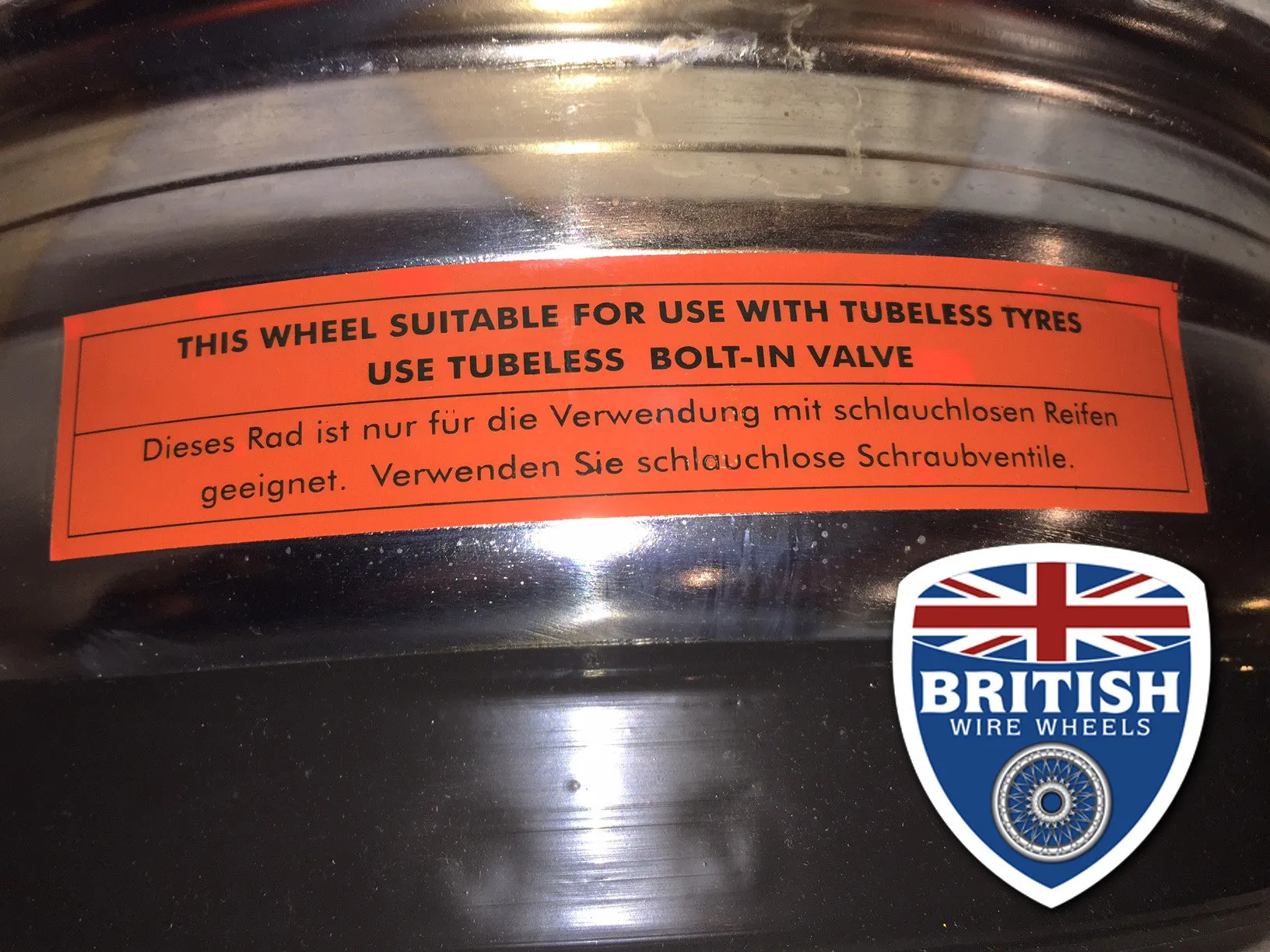 Jaguar XKE / Aston Martin 15"x 6.5"  72 Spoke - Flat Hub - Center Lace