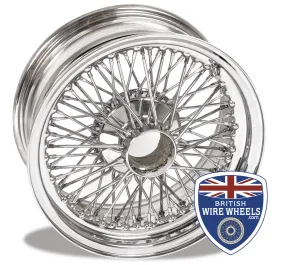 Jaguar XKE / Aston Martin 15"x 6.5"  72 Spoke - Flat Hub - Center Lace