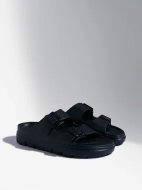 LUNA BLU Black Double Band Flip-Flop