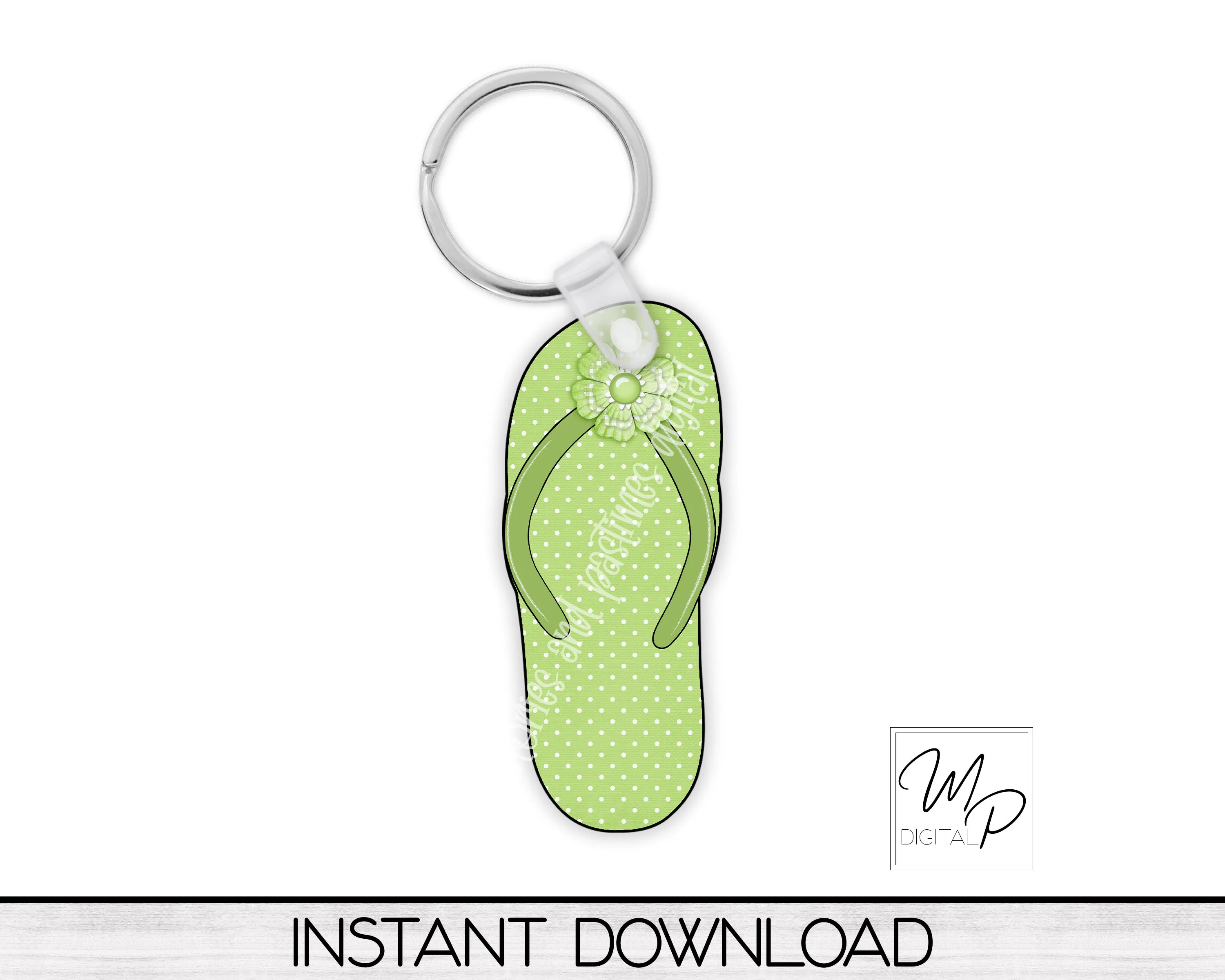 Polka Dot Flip Flop Earrings Bundle Sublimation PNG Design, Digital Download
