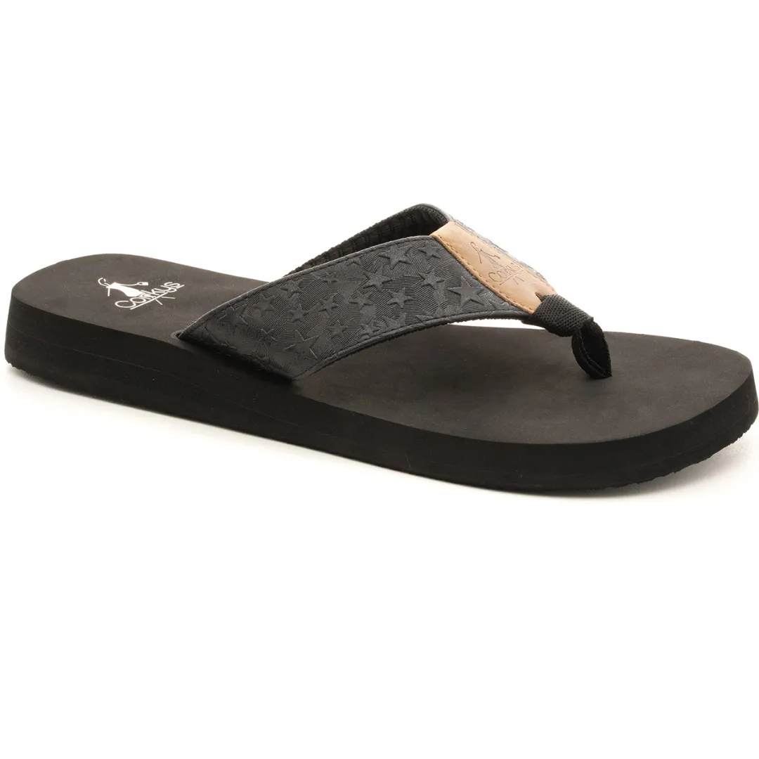 "Freedom" By Corkys Flip Flop (Black Stars)